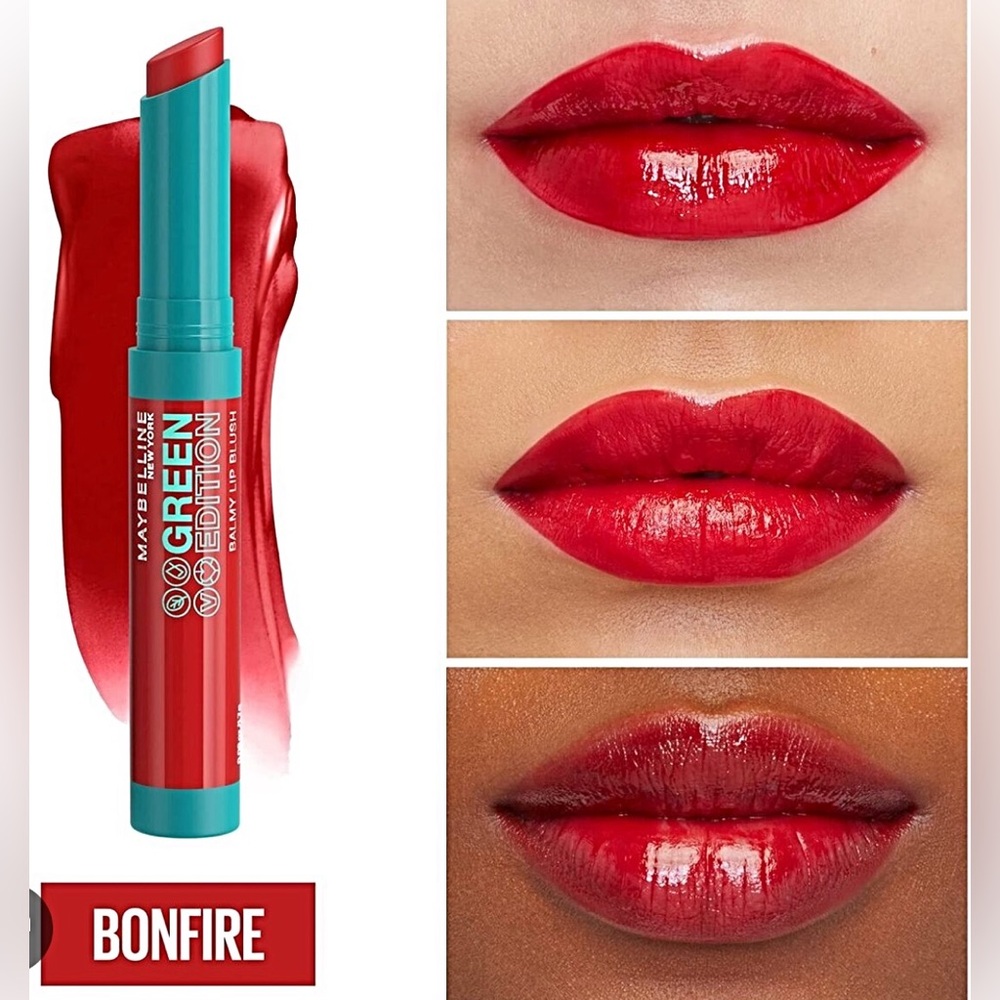 🆕 Maybelline Green Edition Balmy Lip
Blush 002 Bonfire